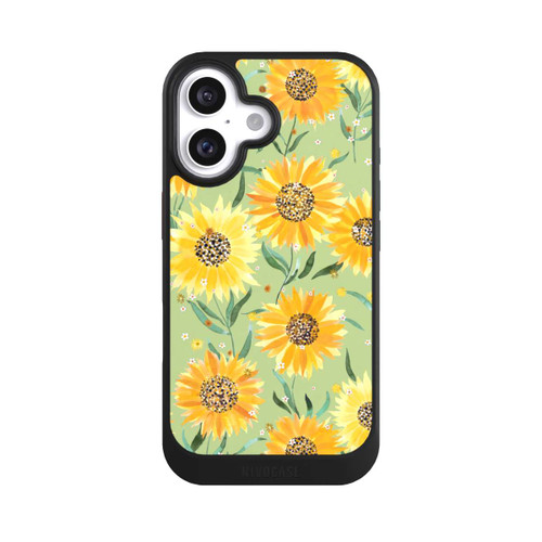 Apple iPhone 16 NIVOcore Sonnenblumen grün