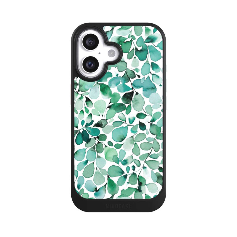 iPhone 16 NIVOcore Aquarellmuster Blätter