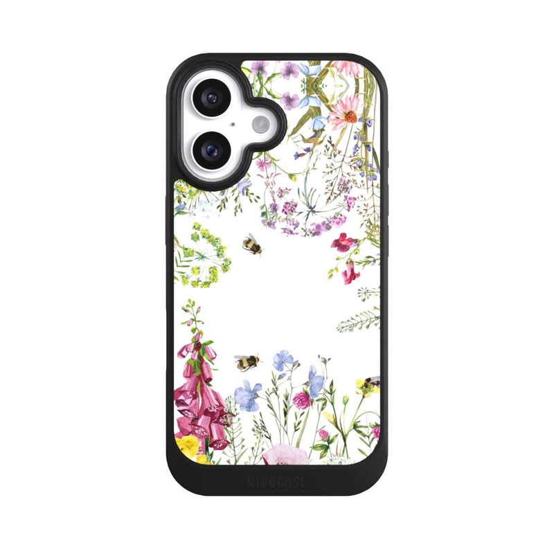 iPhone 16 NIVOcore Sommerwiese Wildblumen Rahmen