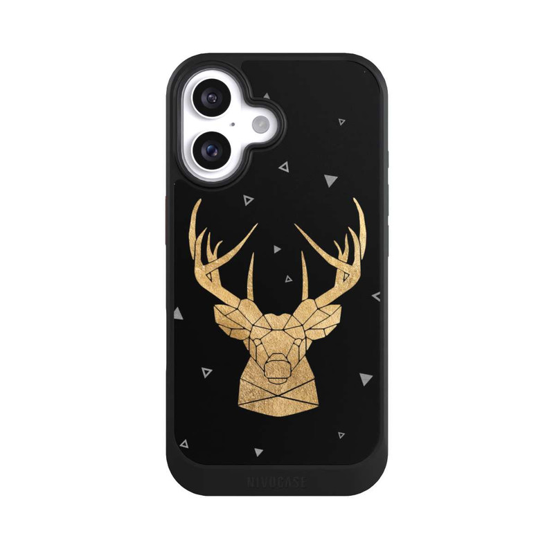 iPhone 16 NIVOcore Geometrischer Hirsch und Geweih