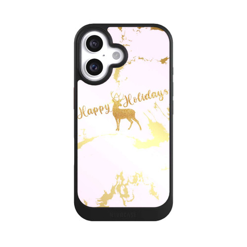 Apple iPhone 16 NIVOcore Happy Holidays Reindeer Gold