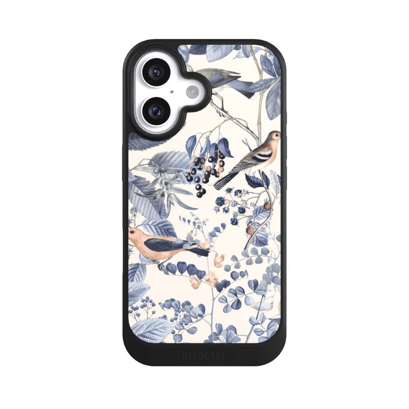iPhone 16 NIVOcore Vögel und Beeren in Beige
