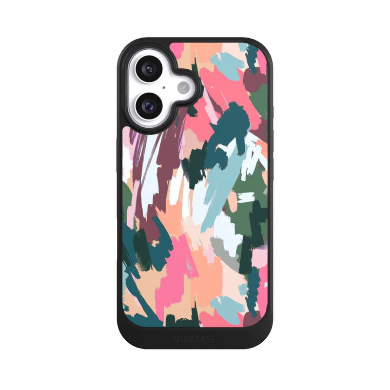 iPhone 16 NIVOcore Abstrakte künstlerische Textur Rosa