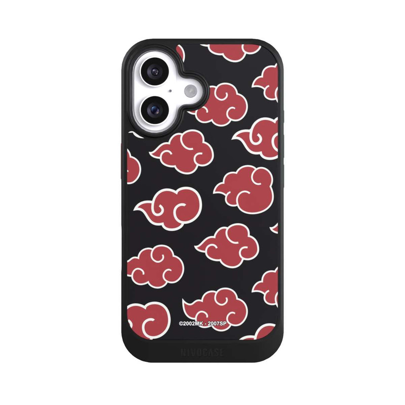 iPhone 16 NIVOcore Akatsuki Pattern Black Big