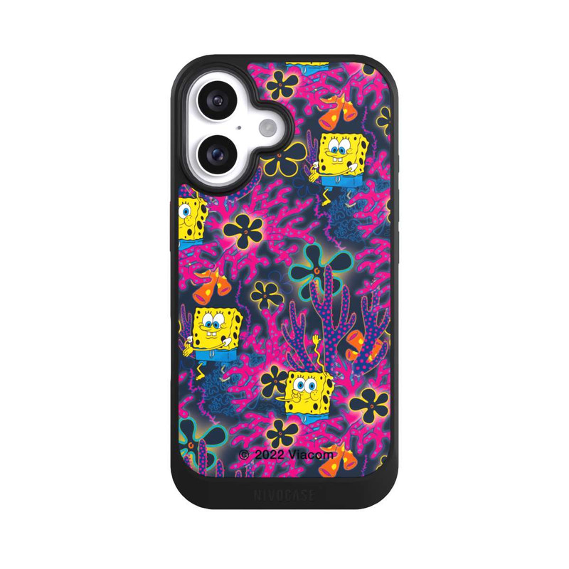 iPhone 16 NIVOcore Spongebob - Coral Muster