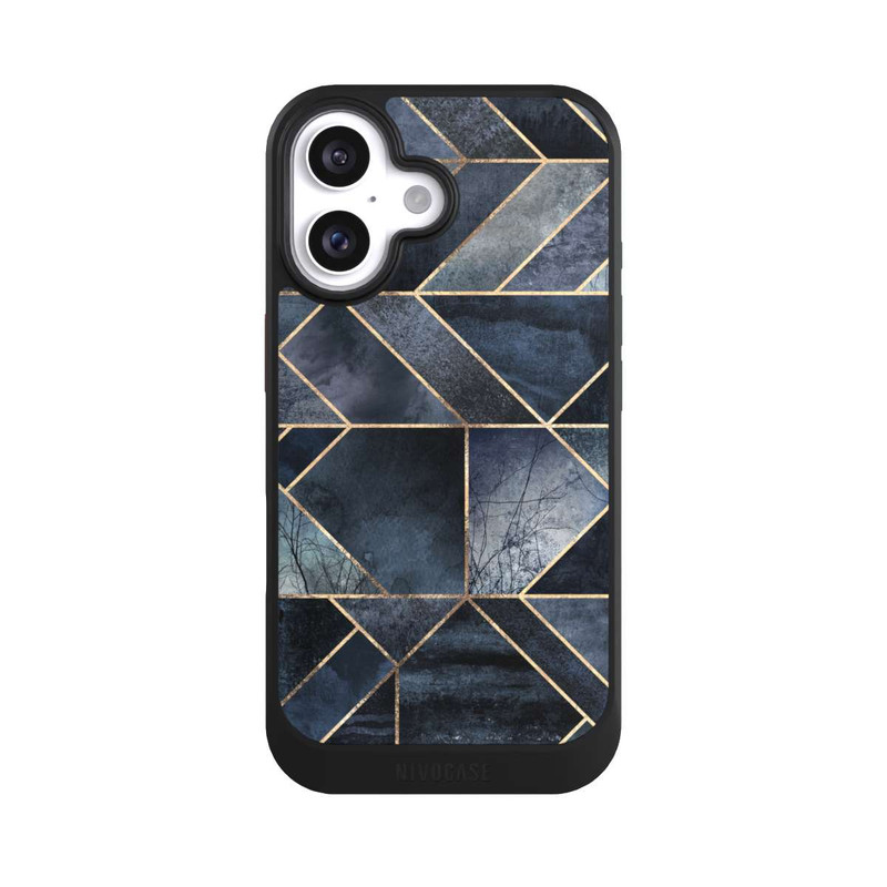 iPhone 16 NIVOcore Abstract Nature-Dark Blue