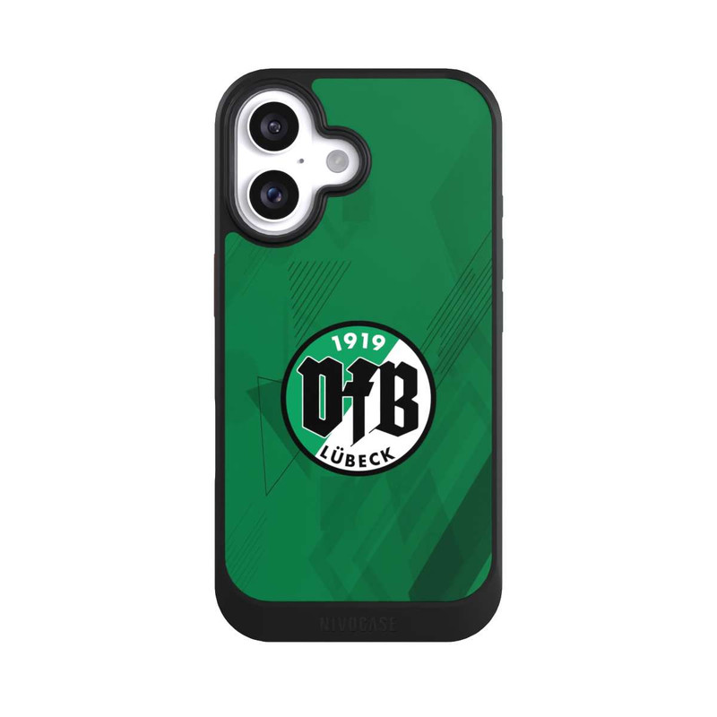iPhone 16 NIVOcore VfB Lübeck Grüne Grafikelemente