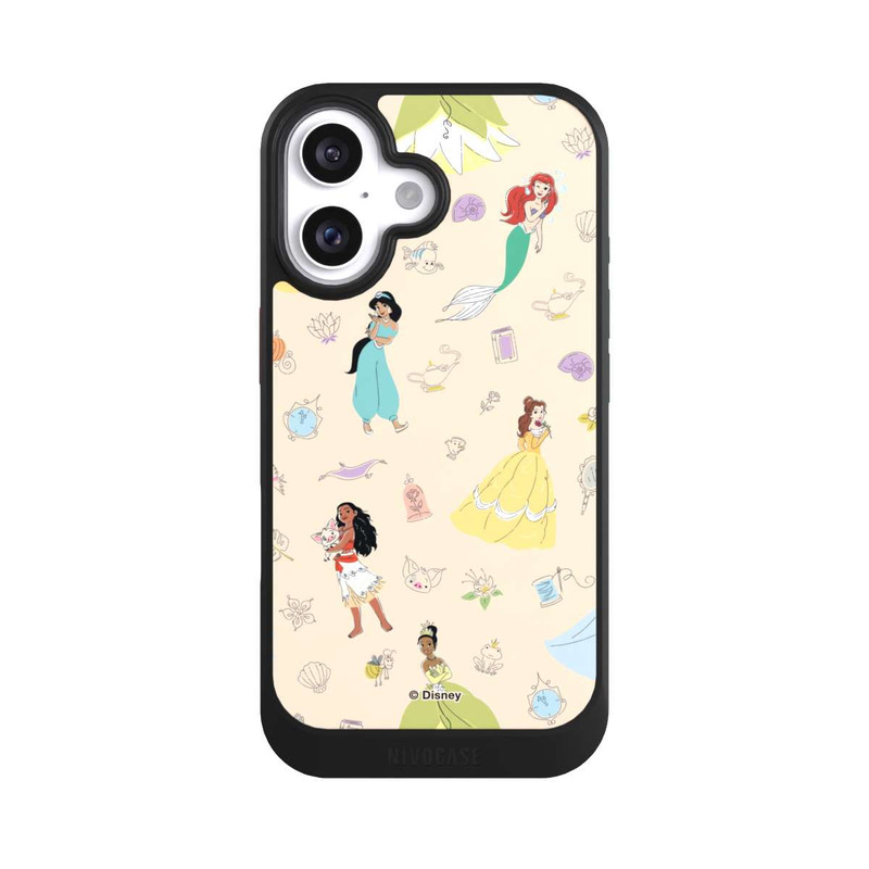 iPhone 16 NIVOcore Princess Pattern Beige Disney Princess
