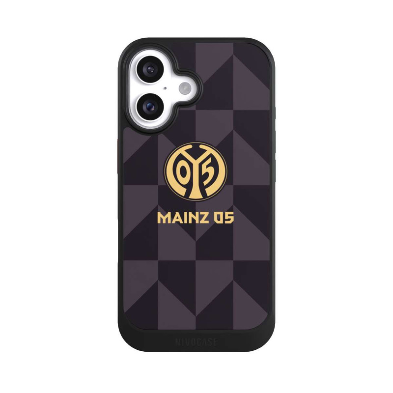 iPhone 16 NIVOcore Mainz 05-Dunkles Muster