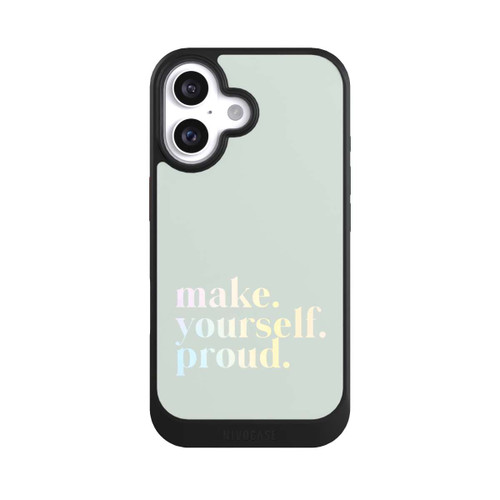 Apple iPhone 16 NIVOcore Make Yourself Proud Quote-Mint and Gradient