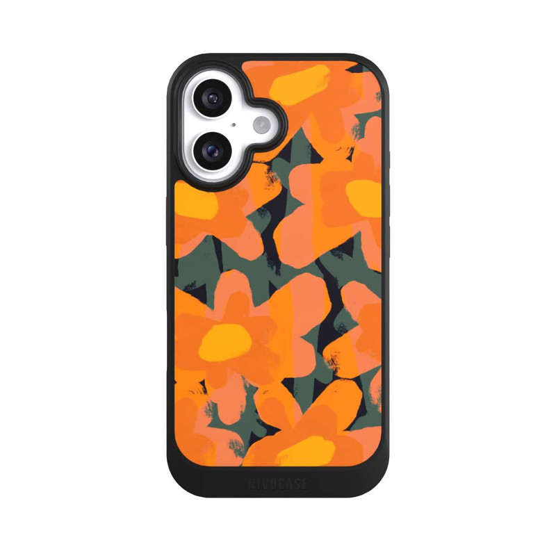 iPhone 16 NIVOcore Blumenwiese Orange