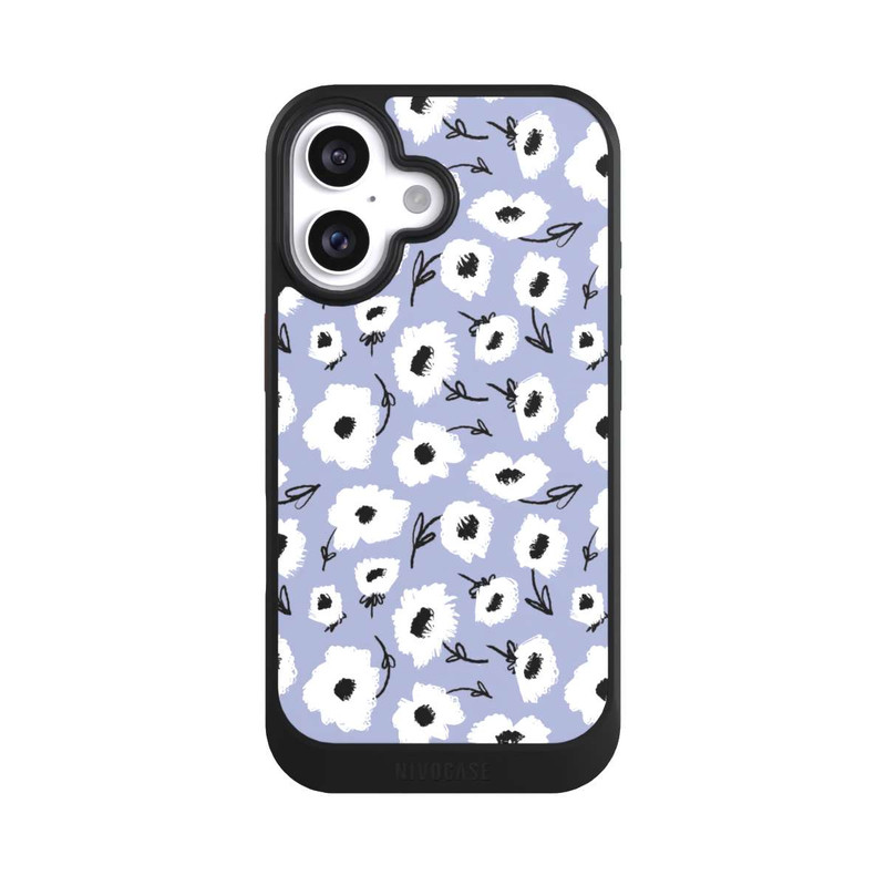 iPhone 16 NIVOcore Blumenmuster Lila