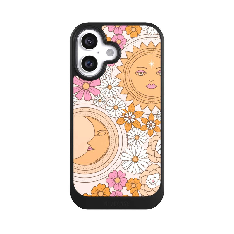 iPhone 16 NIVOcore Mond-Sonne-Blumen