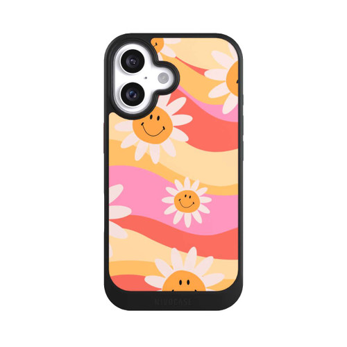 Apple iPhone 16 NIVOcore Retro Smiles Orange Colorful