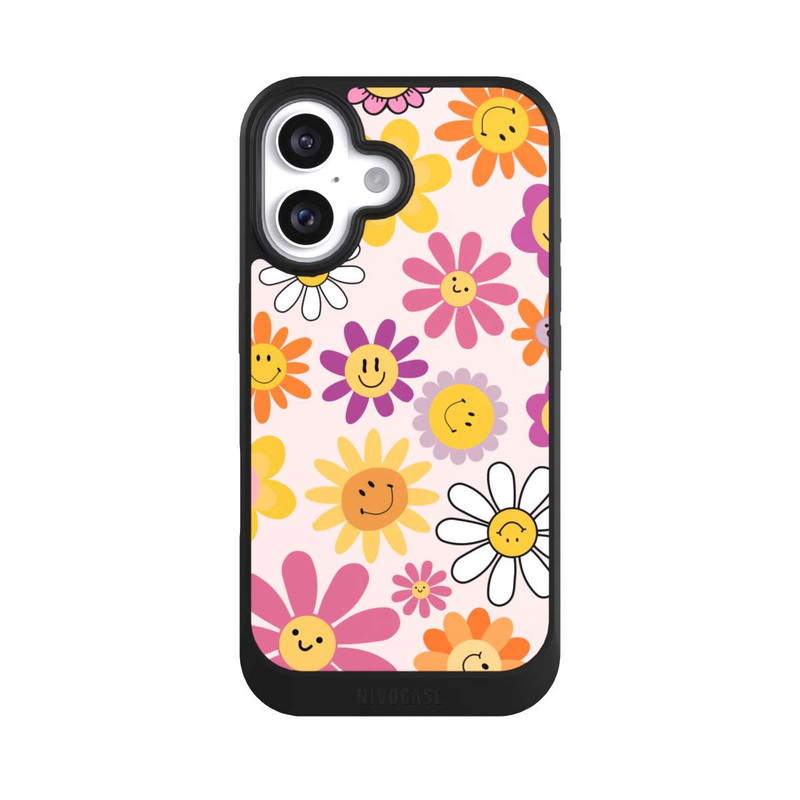 iPhone 16 NIVOcore Smiles Pink Flowers