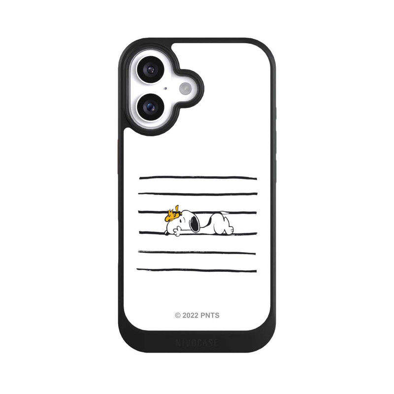iPhone 16 NIVOcore Snoopy Woodstock Streifen
