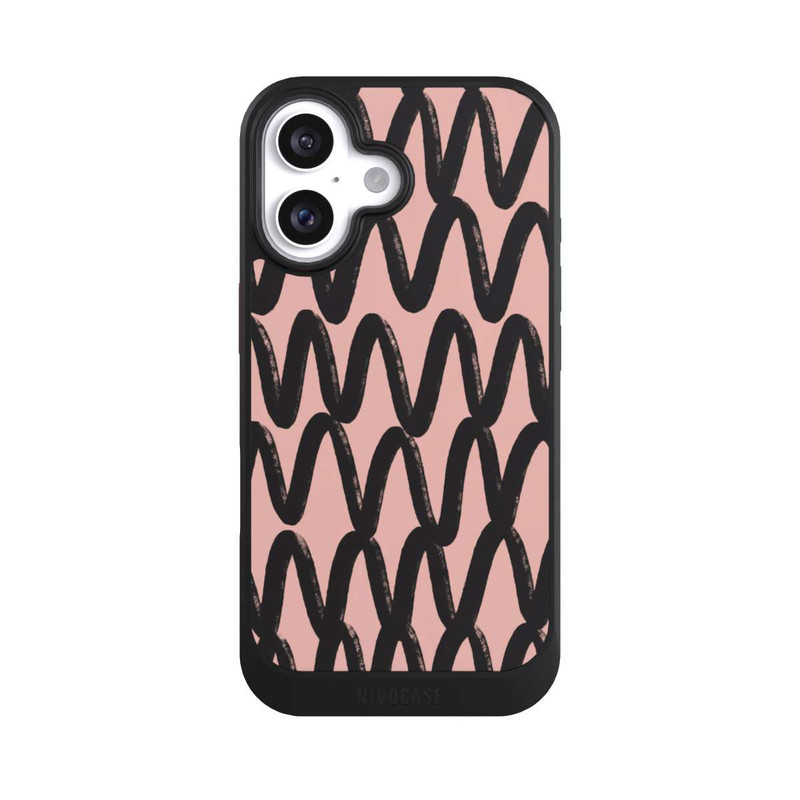 iPhone 16 NIVOcore Schwarzes Zickzack