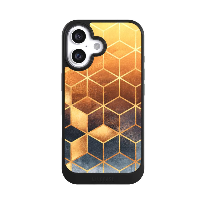 iPhone 16 NIVOcore Würfel goldener Farbverlauf