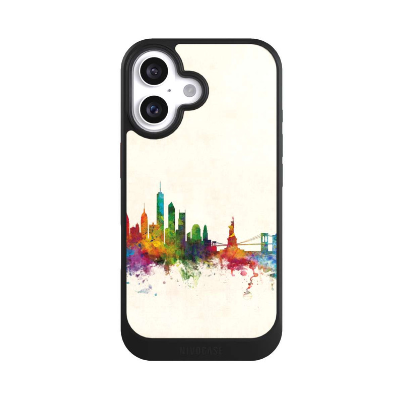 iPhone 16 NIVOcore New York Skyline V2 Vintage Hintergrund