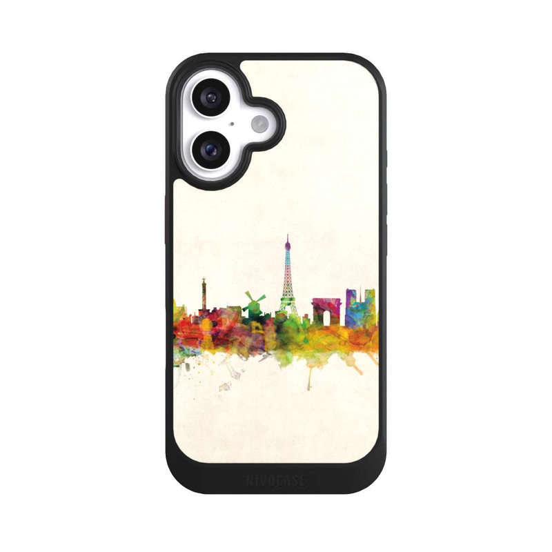 iPhone 16 NIVOcore Paris Skyline Vintage Hintergrund