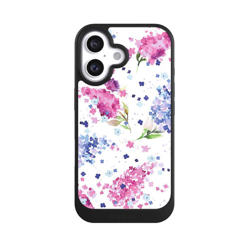 Apple iPhone 16 NIVOcore Hortensias Floraux Lilas Rose