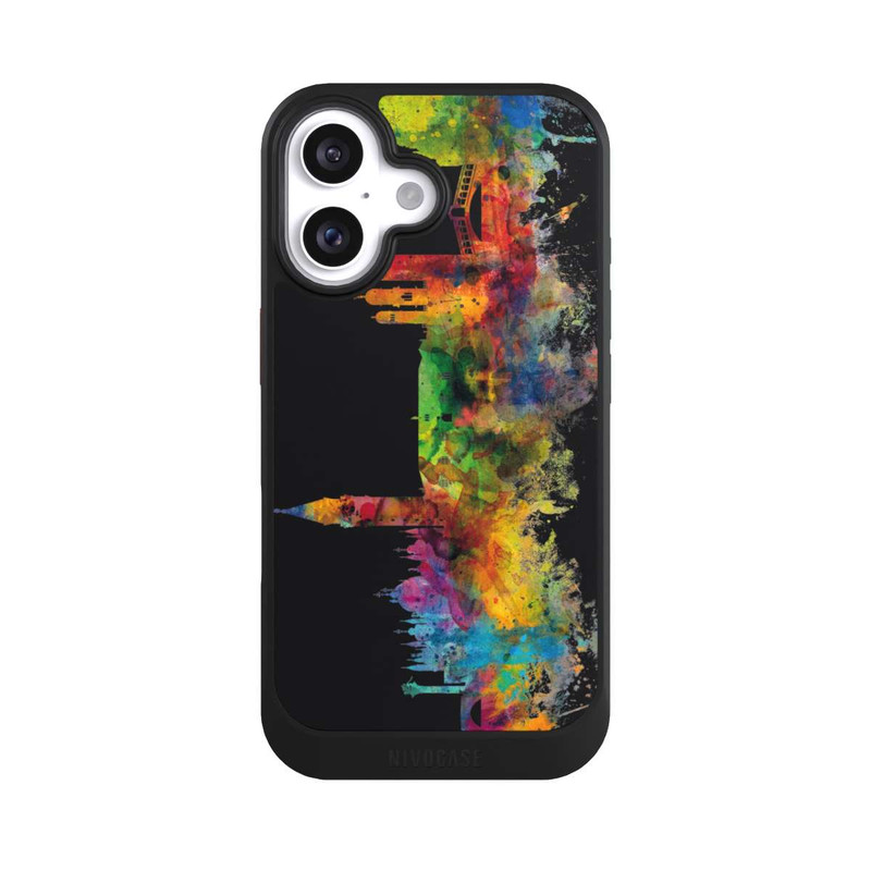 iPhone 16 NIVOcore Venedig Italien Skyline Schwarz