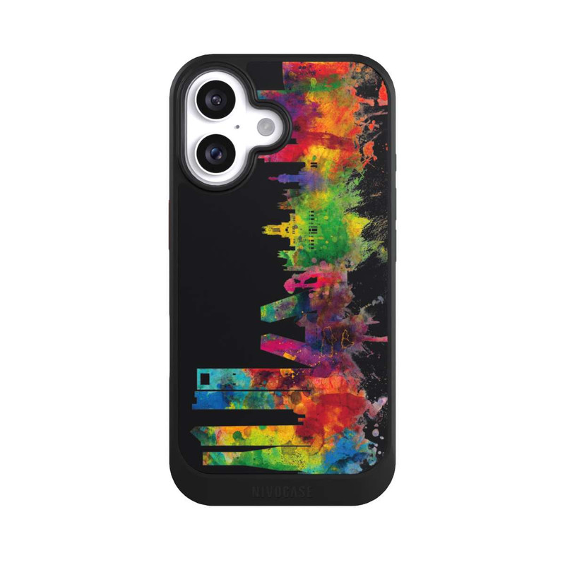 iPhone 16 NIVOcore Madrid Spanien Skyline Schwarz