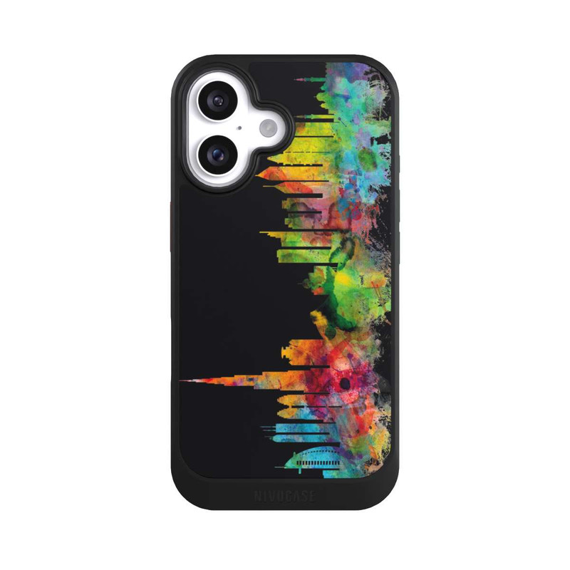 iPhone 16 NIVOcore Dubai Skyline Schwarz