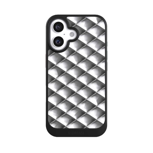 Apple iPhone 16 NIVOcore Glamour Silver Squares