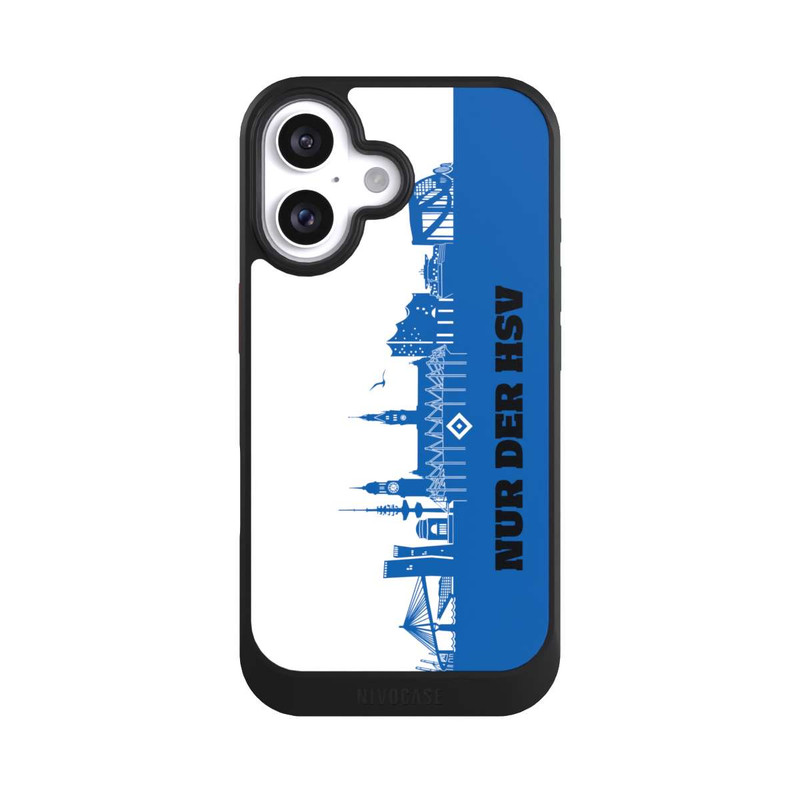 iPhone 16 NIVOcore HSV Skyline Blau Weiß