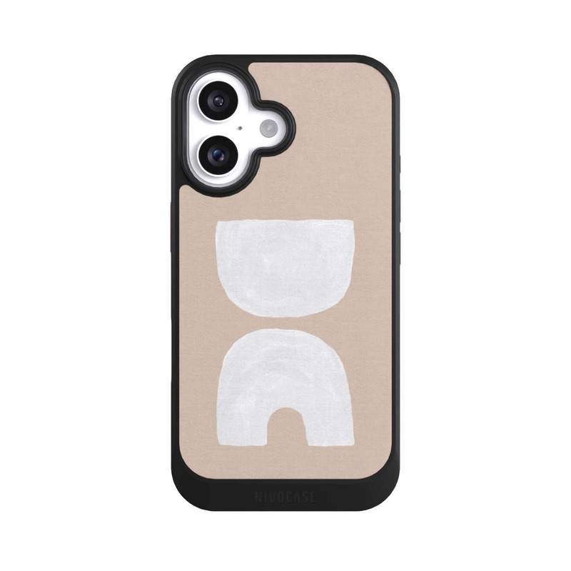 iPhone 16 NIVOcore Moderne Kunst in Braun