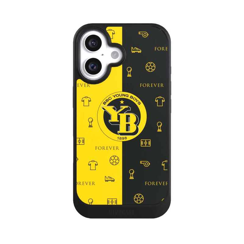iPhone 16 NIVOcore BSC YB Gelb Schwarz Muster