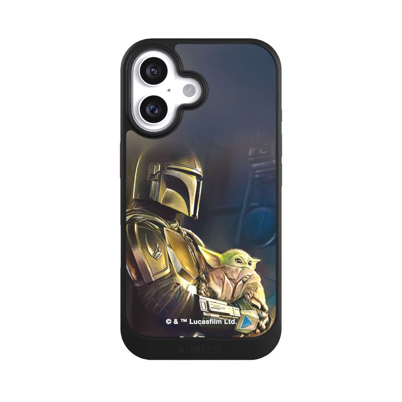 iPhone 16 NIVOcore Mandalorianer und Grogu im Schiff