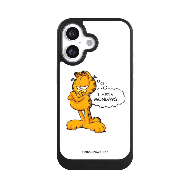 iPhone 16 NIVOcore Garfield I Hate Mondays Weiß