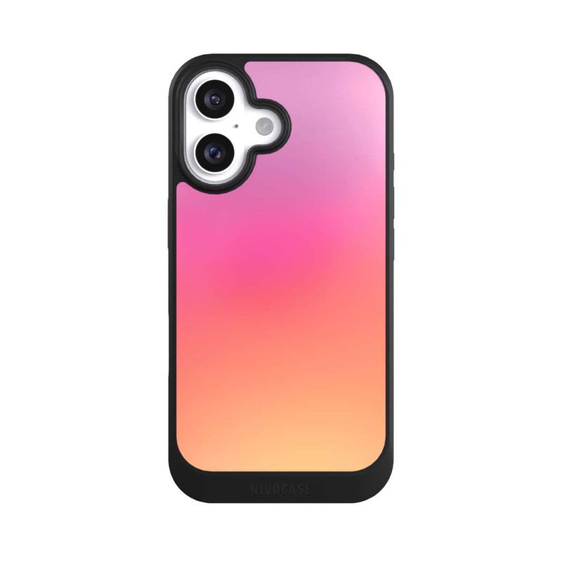 iPhone 16 NIVOcore Pastell Rosa Glitch