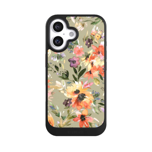 Apple iPhone 16 NIVOcore Malerische tropische Blumen Salbeigrün