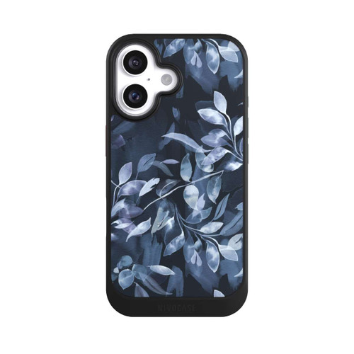 Apple iPhone 16 NIVOcore Aquarelle Feuilles Mystiques Marine