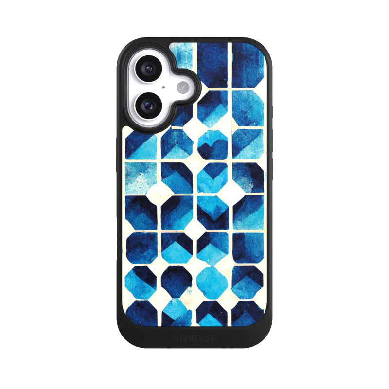 iPhone 16 NIVOcore Blaues Muster