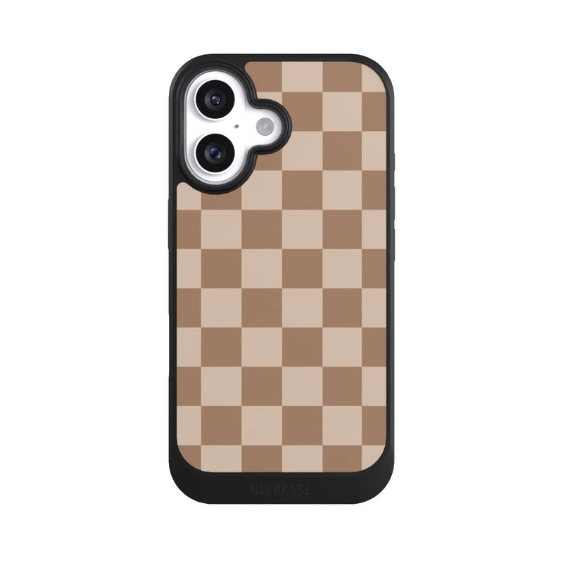 iPhone 16 NIVOcore Brown check