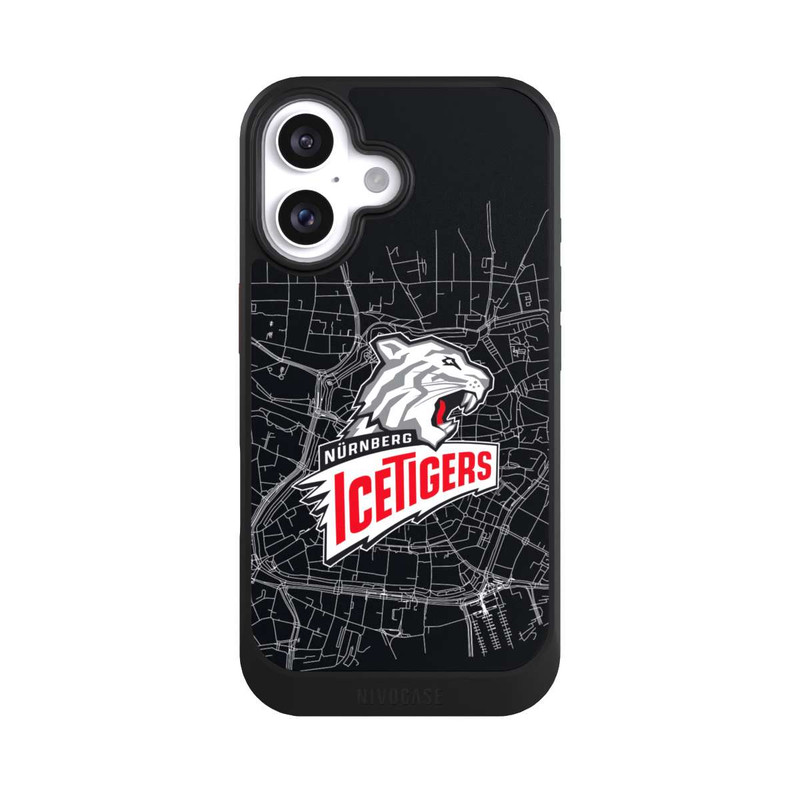 iPhone 16 NIVOcore Nürnberg Ice Tigers Logo Karte