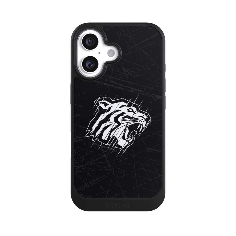 iPhone 16 NIVOcore Nürnberg Ice Tigers Logo Grau