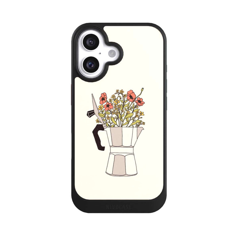 iPhone 16 NIVOcore Moka Blumen