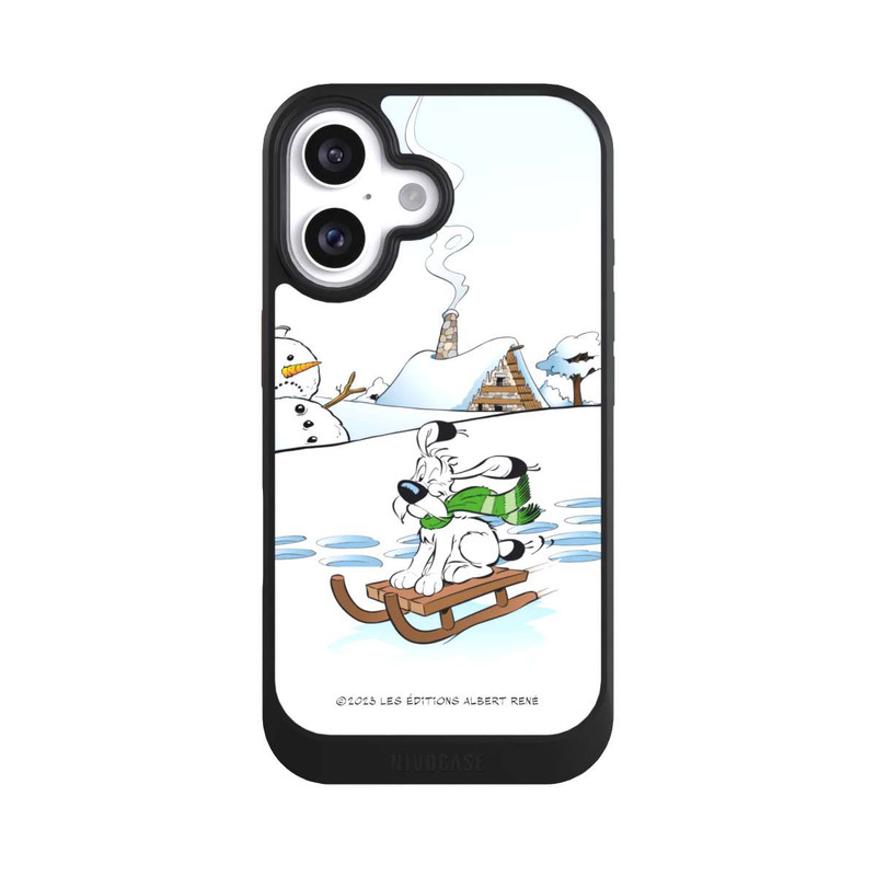 iPhone 16 NIVOcore Idefix rides a sleigh