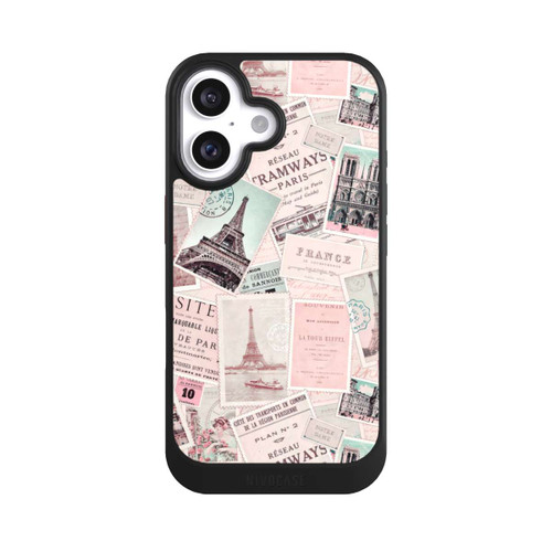 Apple iPhone 16 NIVOcore Vintage Paris Postcards Pattern