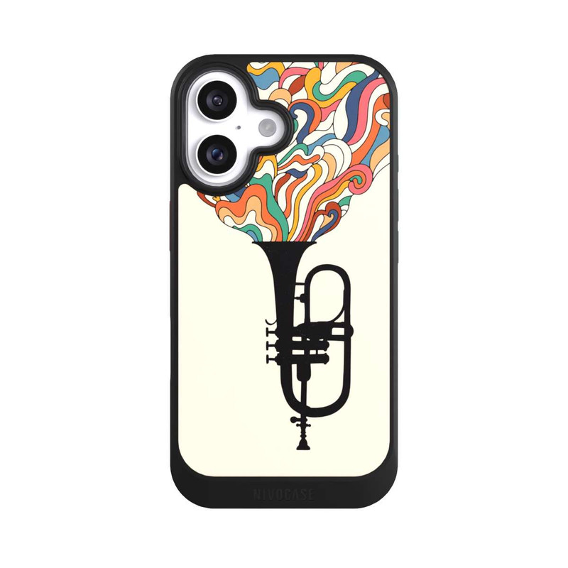 iPhone 16 NIVOcore Flügelhorn Jazz bunt