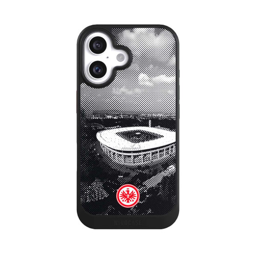 Apple iPhone 16 NIVOcore SGE Stadion Schwarz Weiß