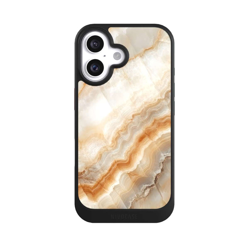 iPhone 16 NIVOcore Honig Marmor