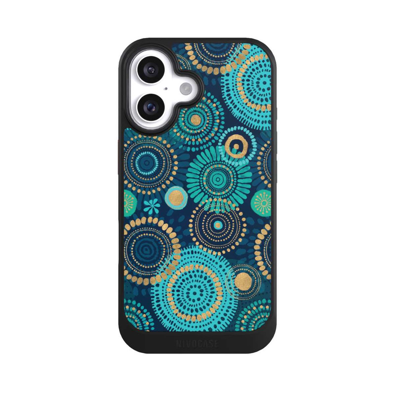 iPhone 16 NIVOcore Blockprint India Teal Gold