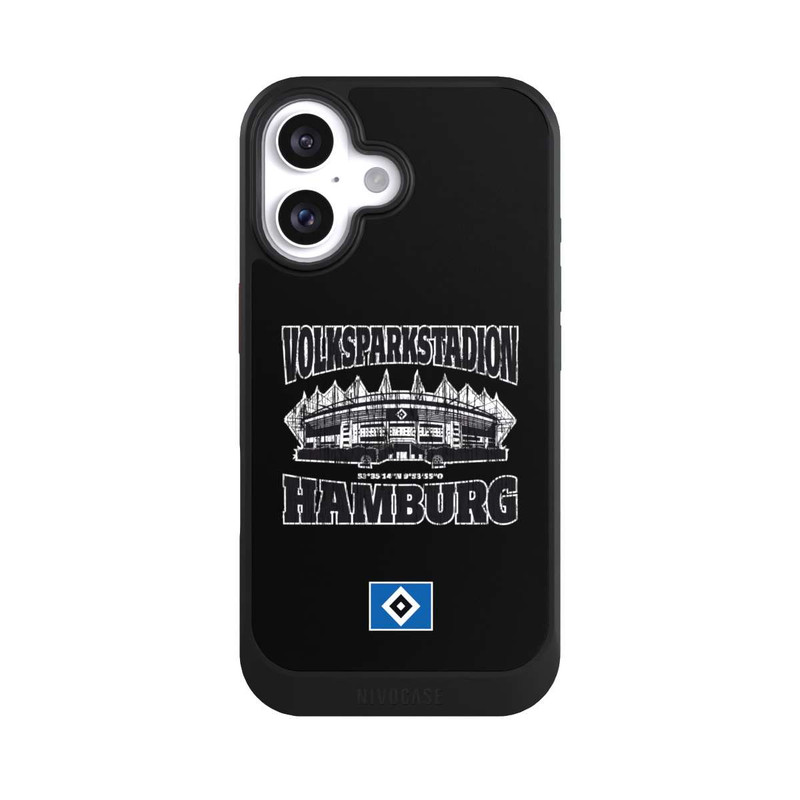 iPhone 16 NIVOcore HSV Volksparkstadion Schwarz