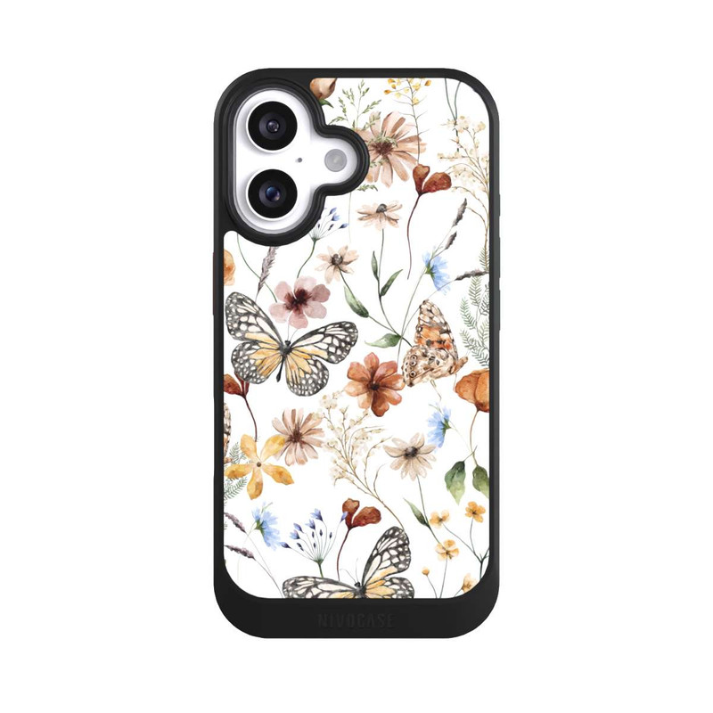 iPhone 16 NIVOcore Wildflowers and Butterflies Pattern